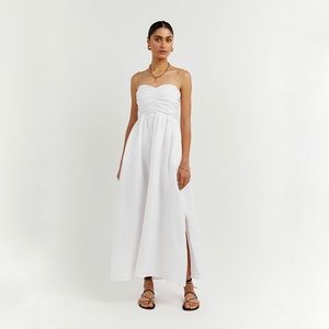 NWT DISSH Bonnie Linen Sweetheart Long Dress